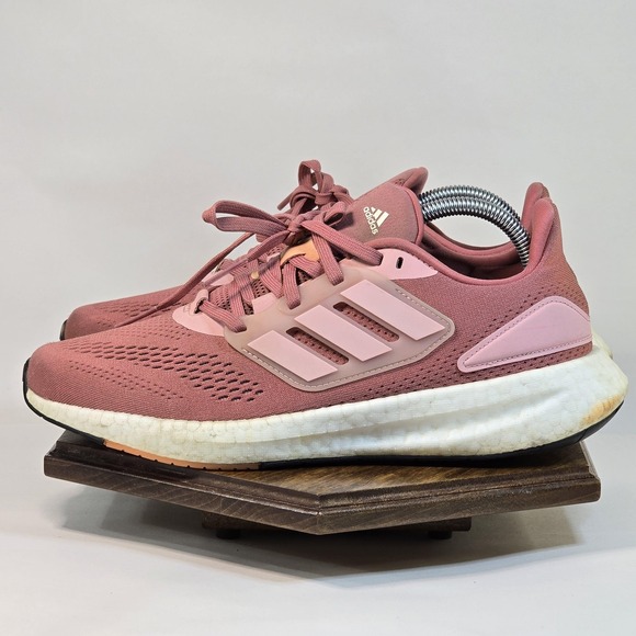 Adidas Running Shoes Womens Size 9 Pink Boost Cushion Road Trainer HQ1461 - Picture 5 of 10